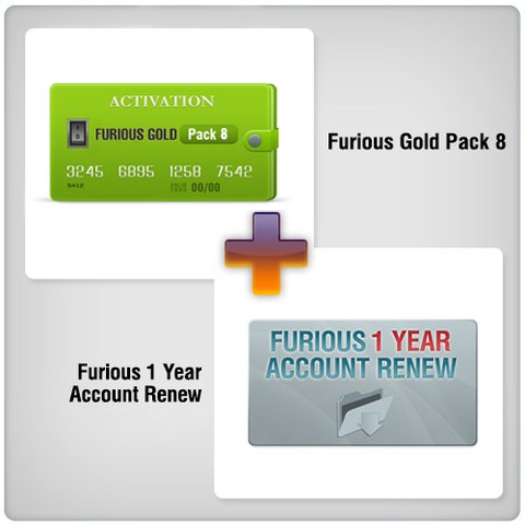 Renovación de acceso al servidor Furious Gold por 1 año  + Furious Gold Pack 8