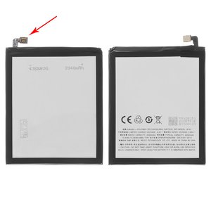 Batería BT61C Ver.3 puede usarse con Meizu M3 Note, Li Polymer, 3.85 V, 4050 mAh, Original PRC , L681H