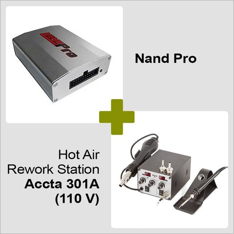 Nand Pro + Estación de soldadura de aire caliente Accta 301A 110 V 