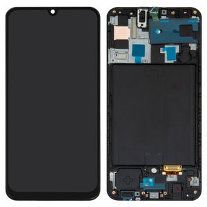 Pantalla LCD puede usarse con Samsung A505 Galaxy A50, A505F DS Galaxy A50, negro, con marco, original vidrio reemplazado 