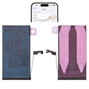 Batería puede usarse con iPhone 15, Li ion, 3.876 V, 3500 mAh, mayor capacidad, sin mensaje de error, A3018 , genuine IC