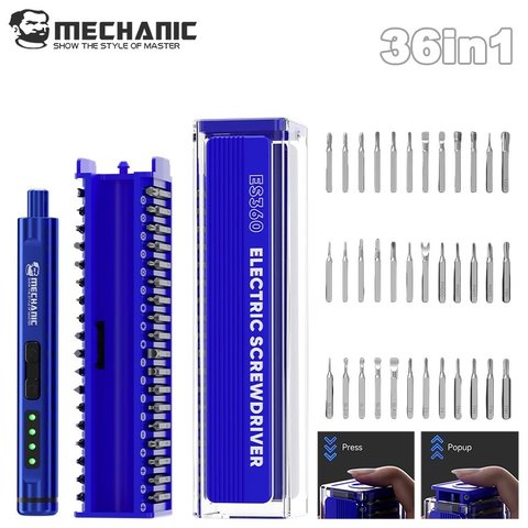 Destornillador eléctrico inalámbrico Mechanic ES360, 36 in 1