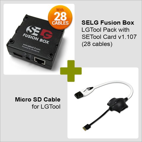 SELG Fusion Box LGTool Pack с SE Tool картой v1.107 19 кабелей  + Micro SD кабель для LG Tool