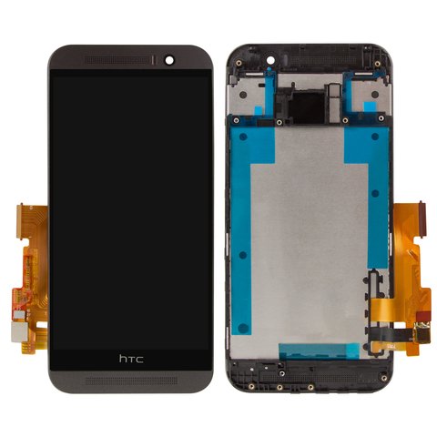 Дисплей для HTC One M9, чорний, з рамкою