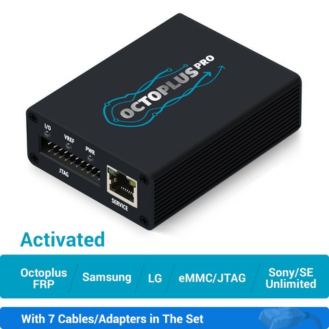 Octoplus Pro Box з набором кабелів активовані Samsung, LG, eMMC JTAG, FRP, SE Unlimited 