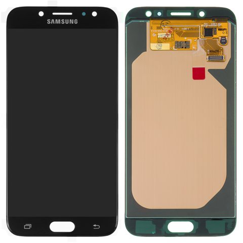 Дисплей для Samsung J730 Galaxy J7 2017 , черный, без рамки, Оригинал переклеено стекло 