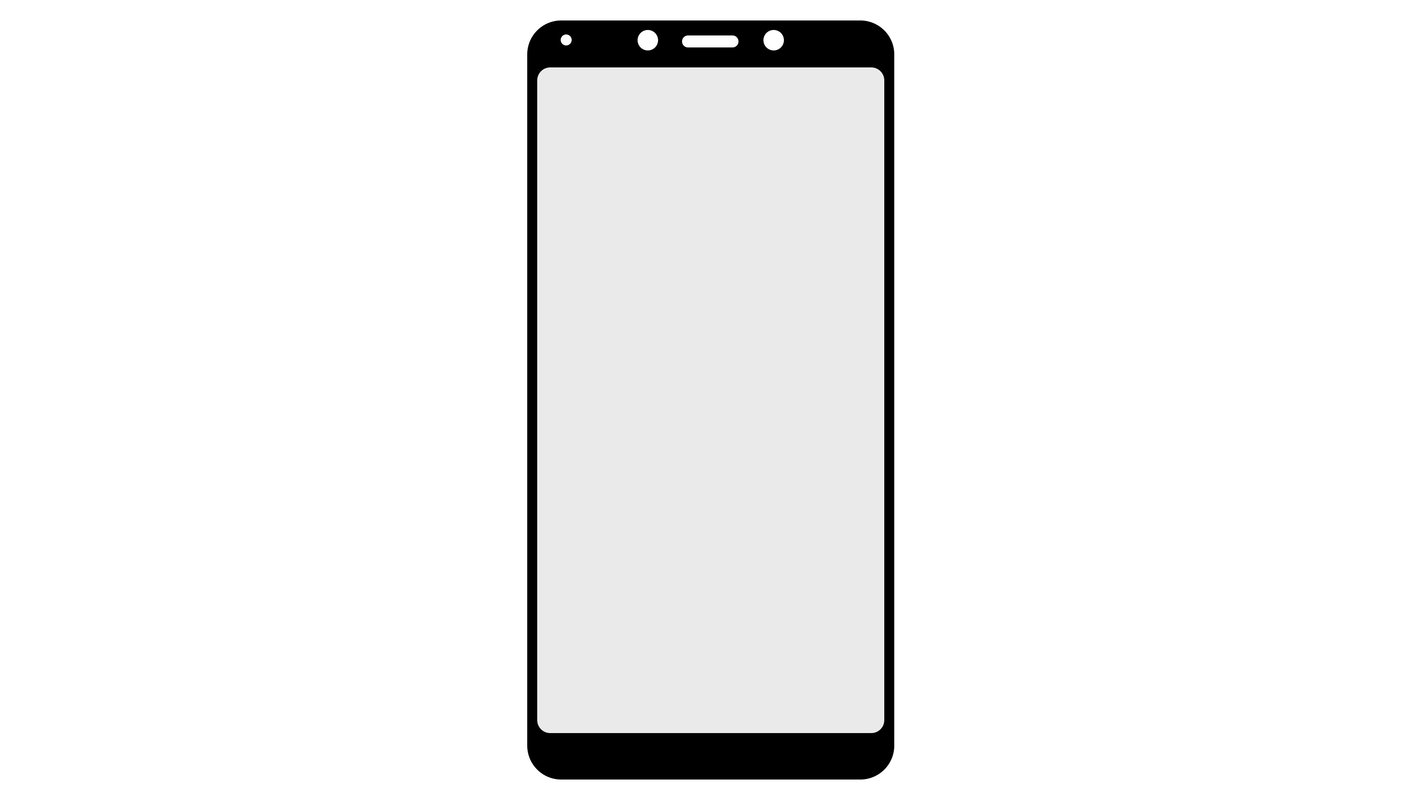 Защитное стекло All Spares для Xiaomi Redmi 6, Redmi 6A, 0,26 мм 9H,  совместимо с чехлом, Full Screen, черный, Это стекло покрывает весь экран.  - GsmServer