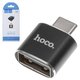 Адаптер Hoco UA5, USB тип-C, USB тип-A, черный