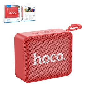 Портативна бездротова колонка Hoco BS51, червона, bluetooth 5.2, 5W*1, #6931474780744