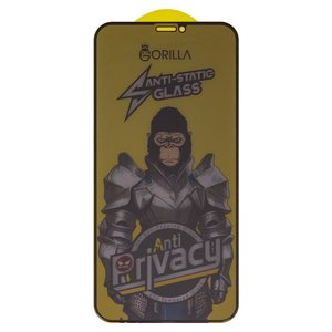 Защитное стекло для Apple iPhone 11, iPhone XR, совместимо с чехлом, Full Glue, Anti Static, Anti Peeping, черный, gorilla