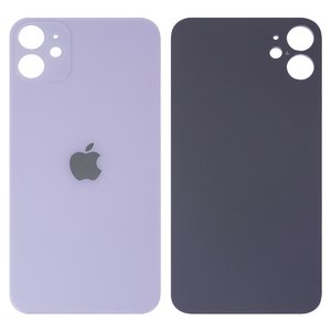 Задняя панель корпуса для iPhone 11, фиолетовая, не нужно снимать стекло камеры, Original PRC , big hole