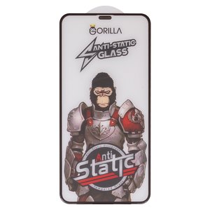 Захисне скло для Apple iPhone 11 Pro Max, iPhone XS Max, сумісне з чохлом, Full Glue, Anti Static, чорний, gorilla