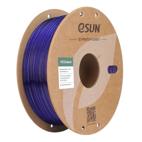 Филамент для 3D принтера eSUN PETG Basic Translucent Blue, 1 кг