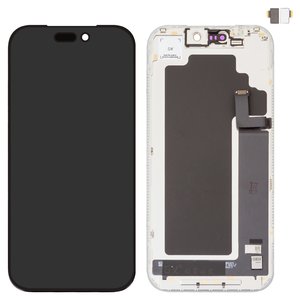 Дисплей для iPhone 17 Pro, чорний, з рамкою, High Copy, OLED , GX OEM soft, 120Hz