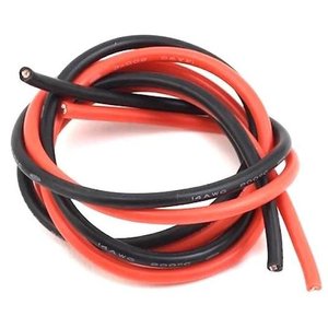 Провод в силиконовой изоляции 14AWG, 2,08 мм², 1 м, черный