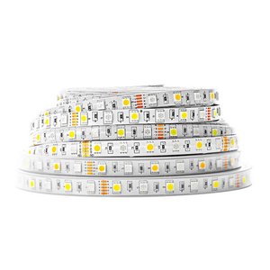Светодиодная лента RGB+WW SMD5050 (300 светодиодов, 12 В, 5 м, IP65) Светодиодная лента RGB+WW SMD5050 (300 светодиодов, 12 В, 5 м, IP65)