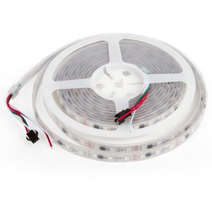 Светодиодная лента RGB SMD5050, WS2811 (белая, c управлением, IP67, 12 В, 60 диодов/м, 5 м) Светодиодная лента RGB SMD5050, WS2811 (белая, c управлением, IP67, 12 В, 60 диодов/м, 5 м)