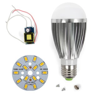 Комплект для сборки LED-лампы SQ-Q03 5730 E27 7 Вт – теплый белый Комплект для сборки LED-лампы SQ-Q03 5730 E27 7 Вт – теплый белый