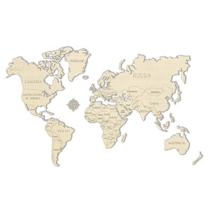 Wooden 3D Puzzle Wooden.City World Map L